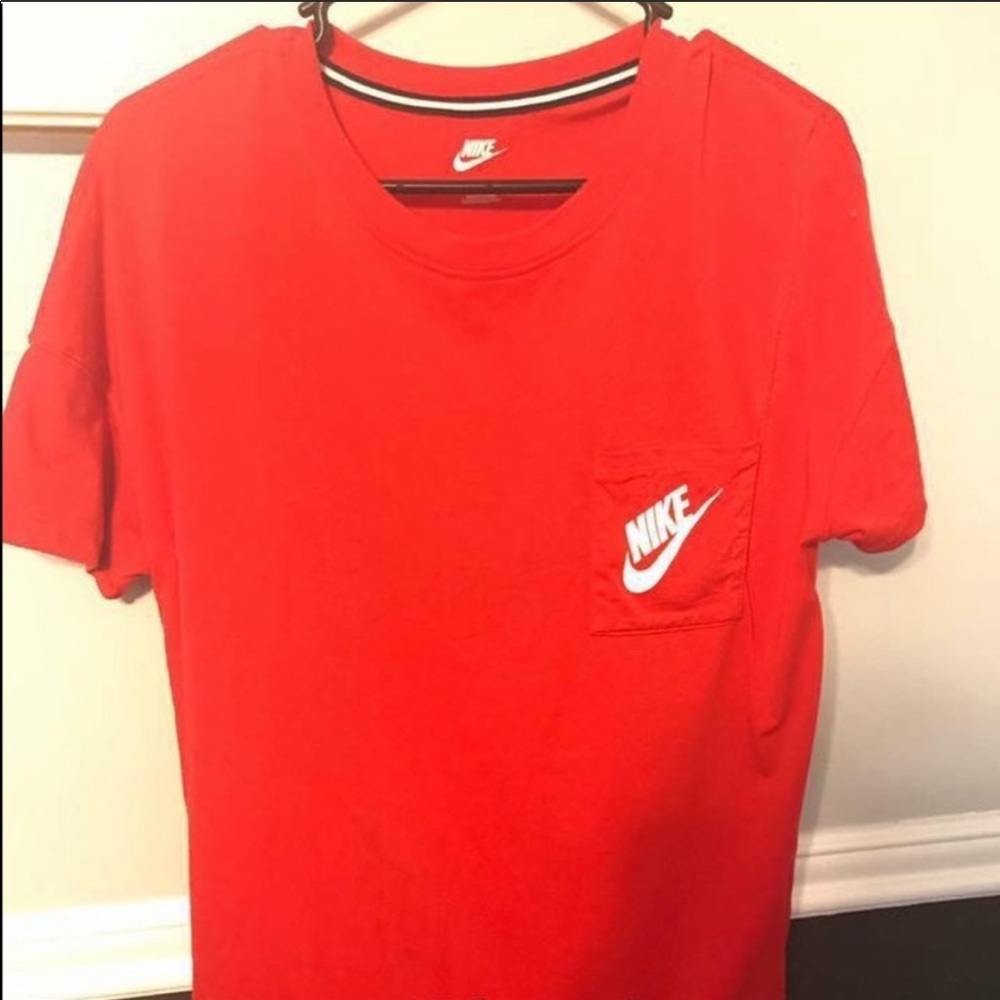 Red Nike Pocket Tee